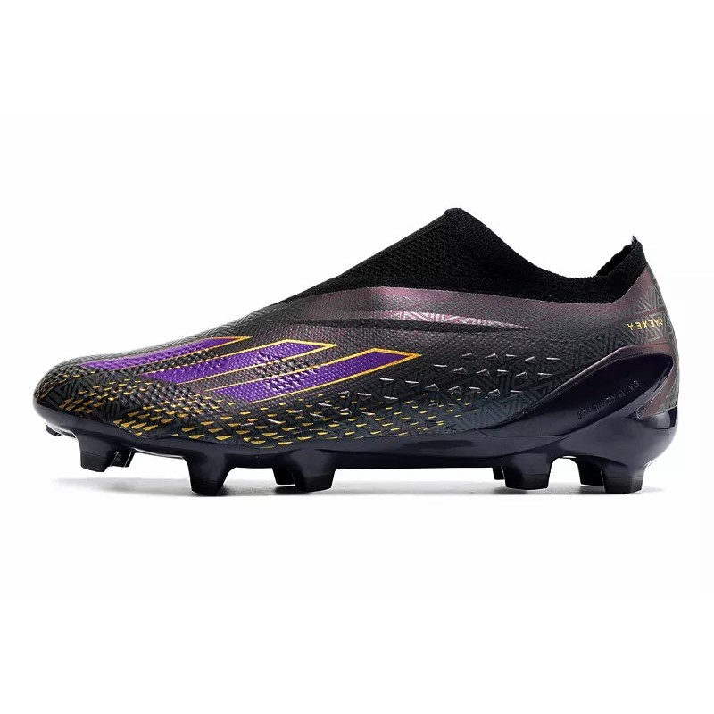 Botas de Fútbol Adidas X Speedportal.1 FG Sin Cordones Copa Mundial 2022 Hombre Negro&Púrpura (#39~#45)