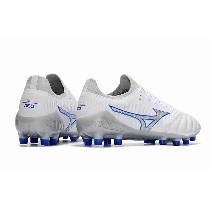 Botas de Fútbol Mizuno Morelia Neo III FG Blanco&Azul&Gris (#39~#45)