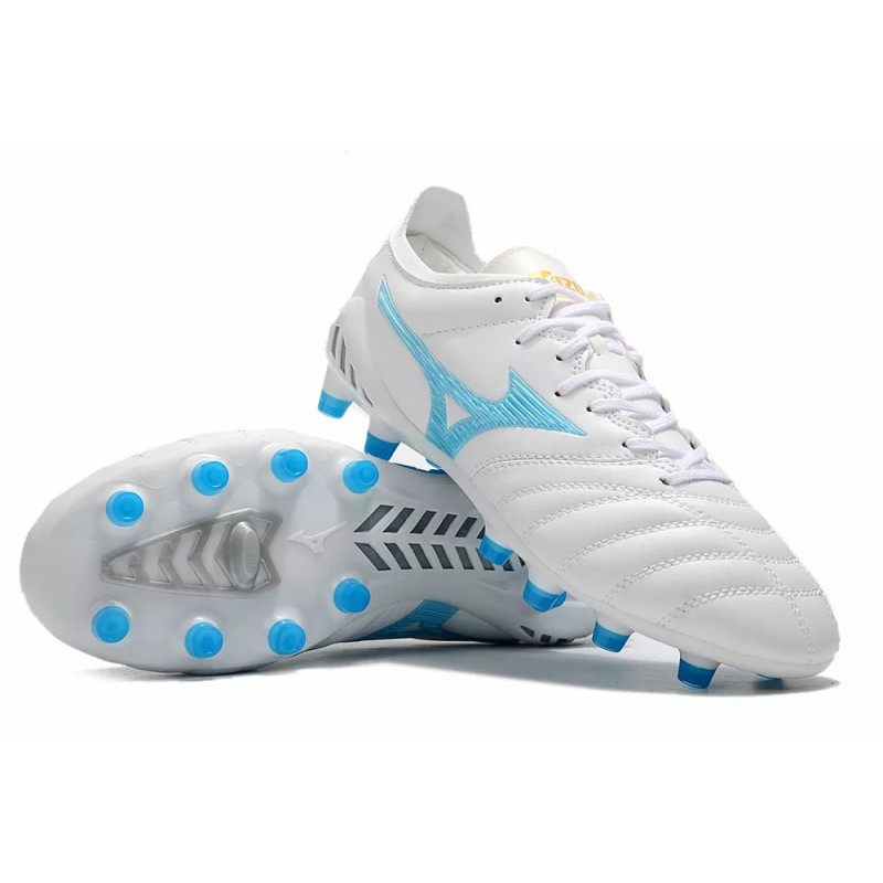 Botas de Fútbol Mizuno Morelia Neo 3 FG Blanco&Azul Claro (#39~#45)