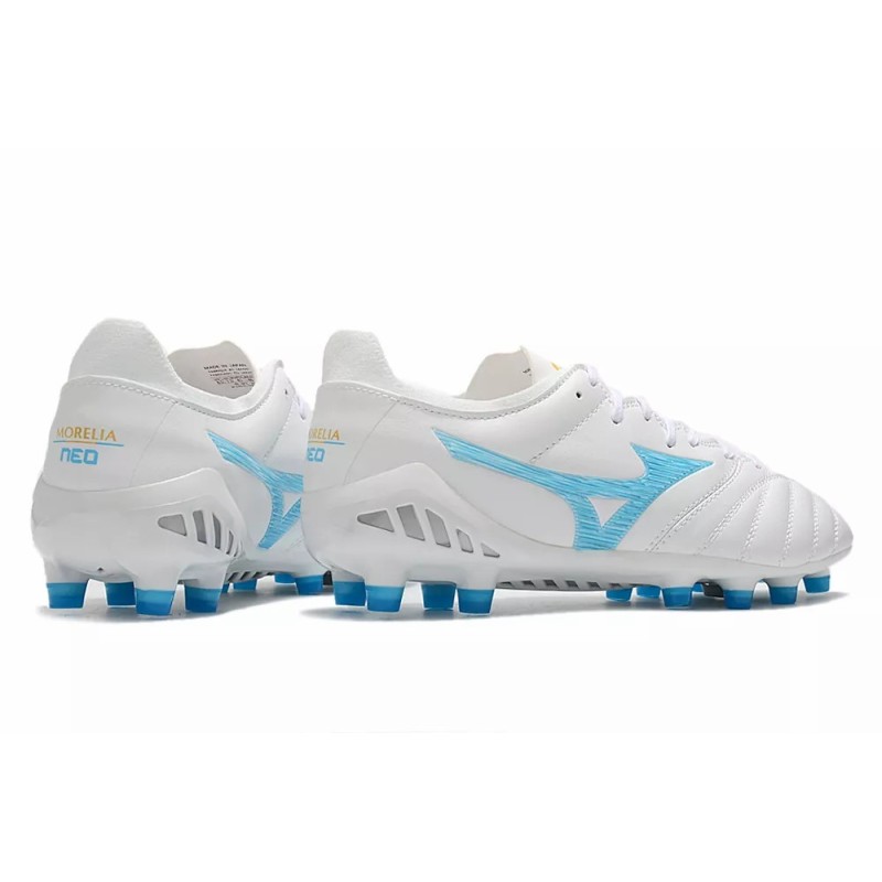 Botas de Fútbol Mizuno Morelia Neo 3 FG Blanco&Azul Claro (#39~#45)