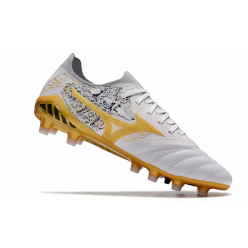 Botas de Fútbol Mizuno Morelia Neo III FG Hombre Blanco&Dorado (#39~#45)