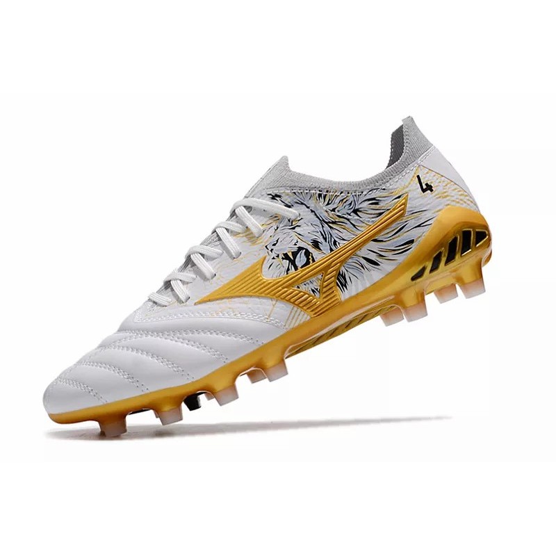Botas de Fútbol Mizuno Morelia Neo III FG Hombre Blanco&Dorado (#39~#45)