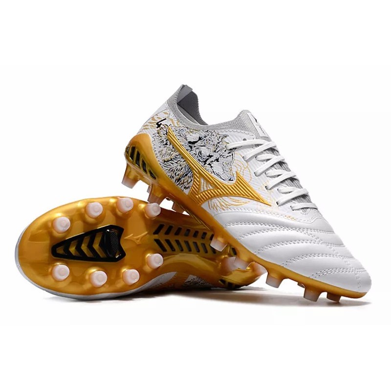 Botas de Fútbol Mizuno Morelia Neo III FG Hombre Blanco&Dorado (#39~#45)