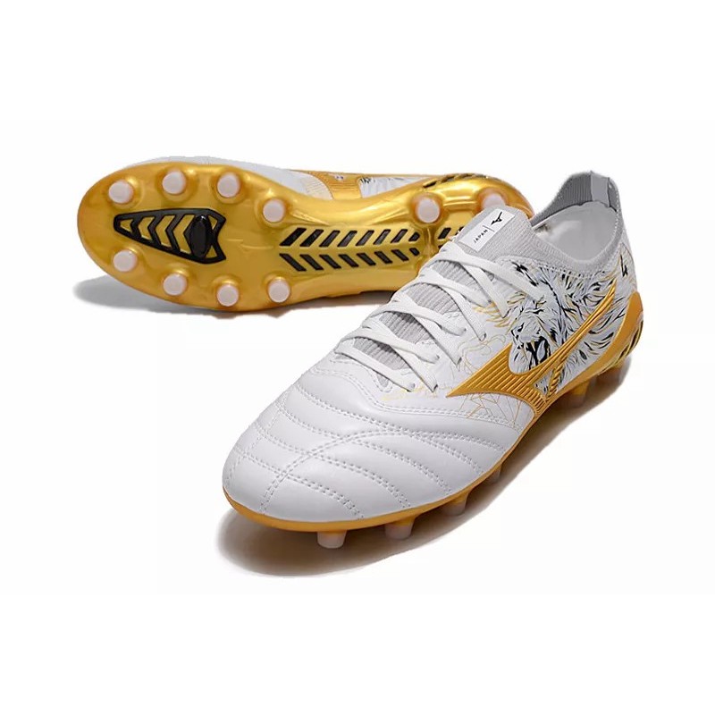 Botas de Fútbol Mizuno Morelia Neo III FG Hombre Blanco&Dorado (#39~#45)