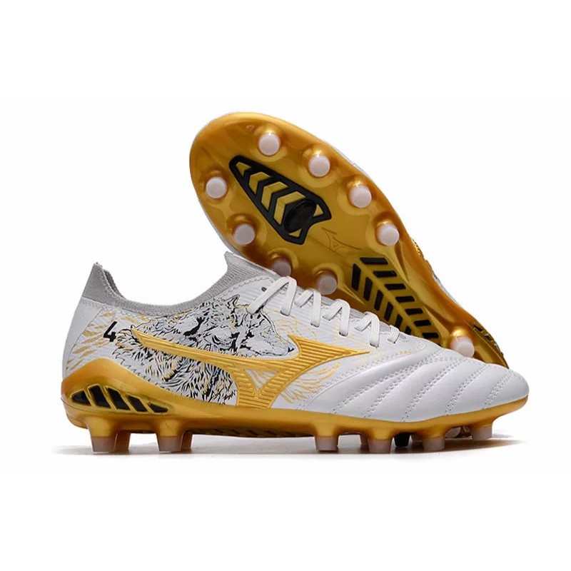 Botas de Fútbol Mizuno Morelia Neo III FG Hombre Blanco&Dorado (#39~#45)