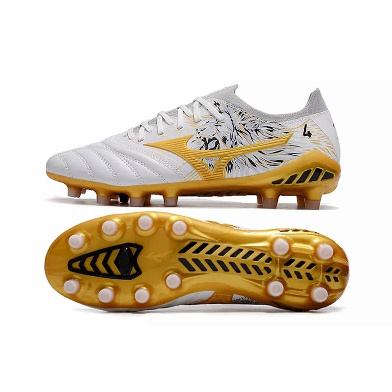 Botas de Fútbol Mizuno Morelia Neo III FG Hombre Blanco&Dorado (#39~#45)
