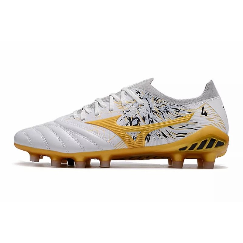 Botas de Fútbol Mizuno Morelia Neo III FG Hombre Blanco&Dorado (#39~#45)