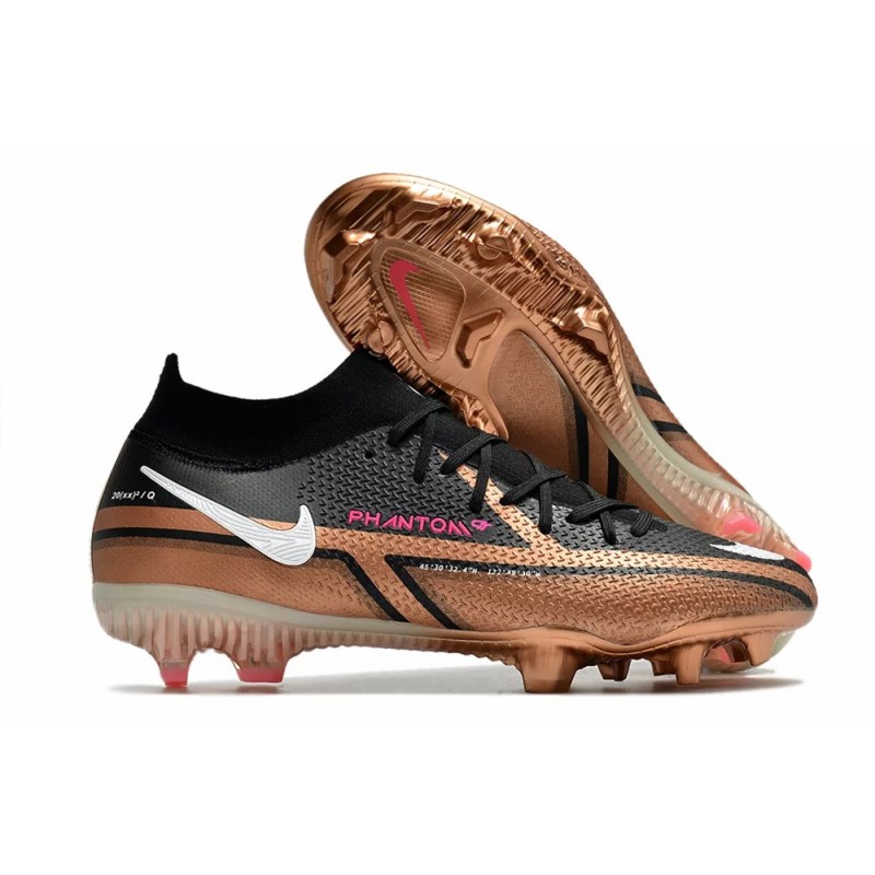 Botas de Fútbol Nike Phantom GT2 DF Elite FG High Top Negro&Marrón (#39~#45)