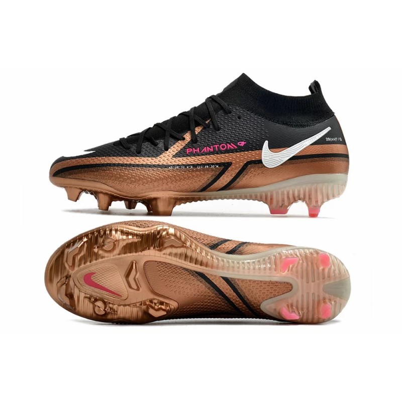 Botas de Fútbol Nike Phantom GT2 DF Elite FG High Top Negro&Marrón (#39~#45)