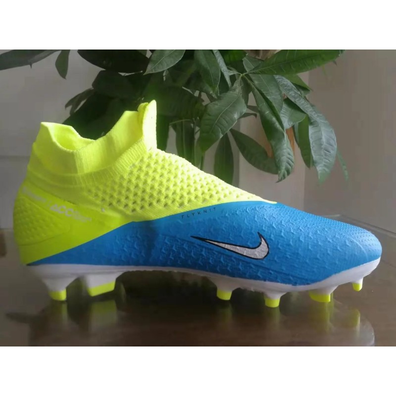 Botas de Fútbol Nike Phantom Vision Elite DF FG Azul&Amarillo (#39~#45)