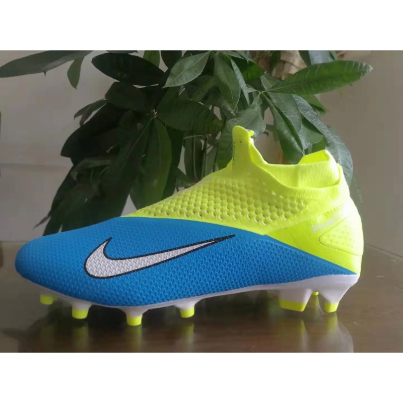 Botas de Fútbol Nike Phantom Vision Elite DF FG Azul&Amarillo (#39~#45)