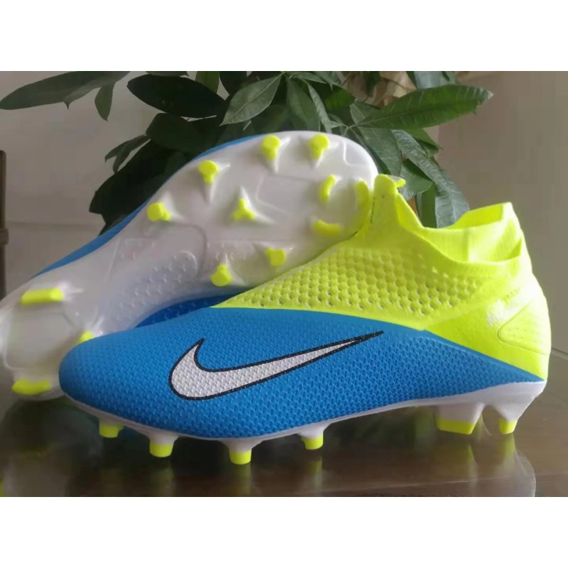 Botas de Fútbol Nike Phantom Vision Elite DF FG Azul&Amarillo (#39~#45)