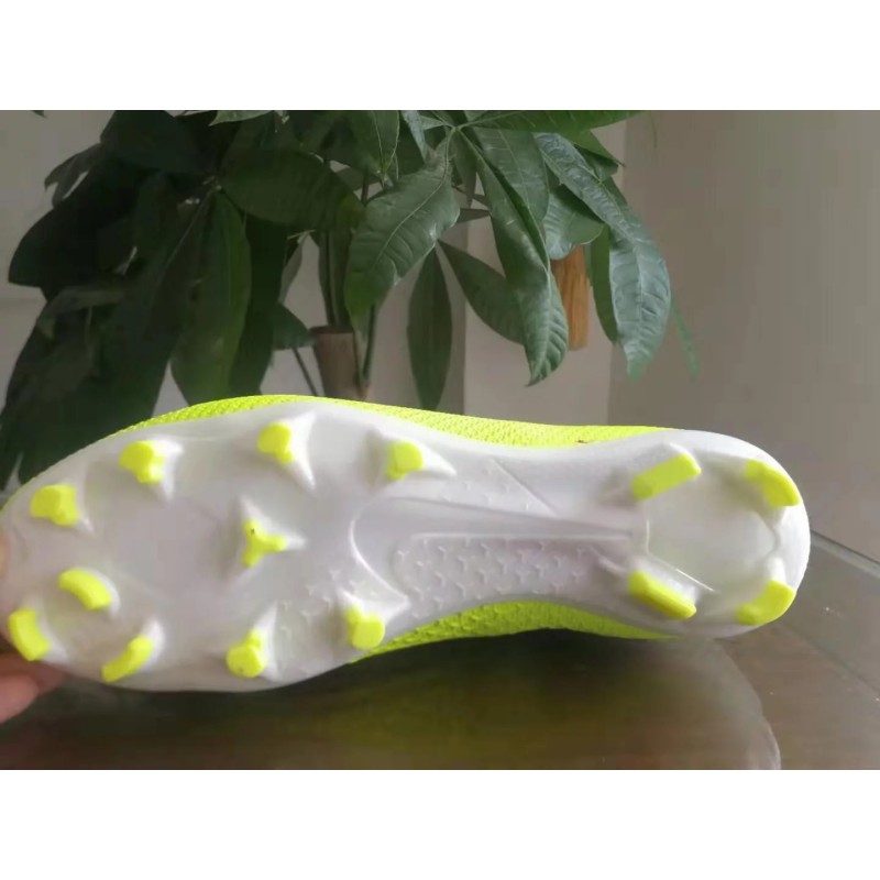 Botas de Fútbol Nike Phantom Vision Elite DF FG Blanco&Amarillo Fluorescente (#39~#45)