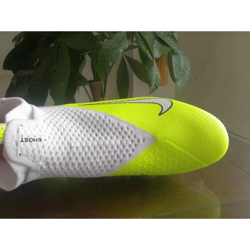 Botas de Fútbol Nike Phantom Vision Elite DF FG Blanco&Amarillo Fluorescente (#39~#45)