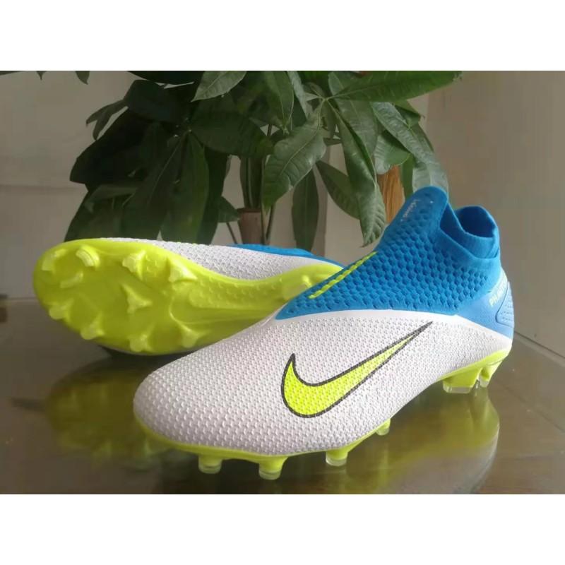 Botas de Fútbol Nike Phantom Vision Elite DF FG Blanco&Azul (#39~#45)