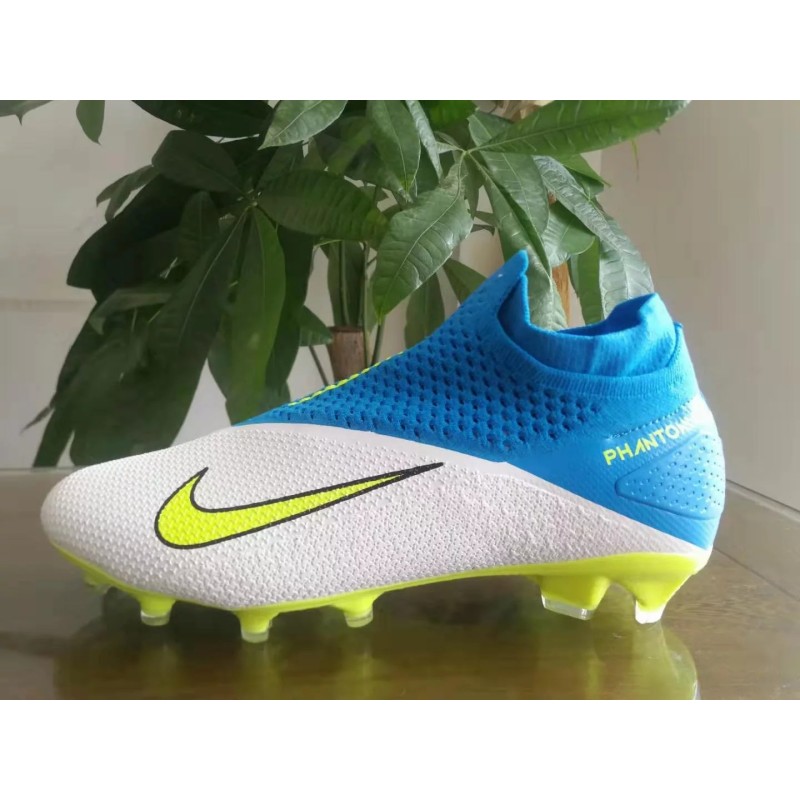 Botas de Fútbol Nike Phantom Vision Elite DF FG Blanco&Azul (#39~#45)