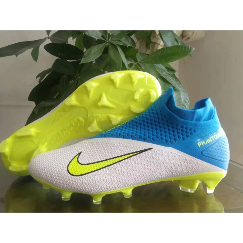 Botas de Fútbol Nike Phantom Vision Elite DF FG Blanco&Azul (#39~#45)