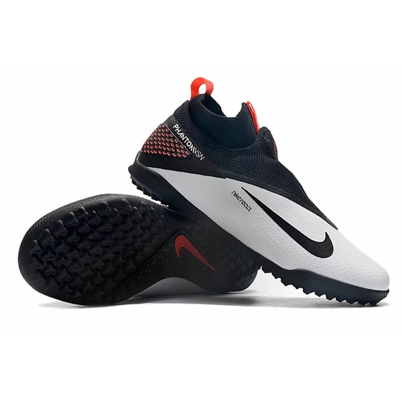 Botas de Fútbol Nike React Phantom Vision 2 Pro Dynamic Fit TF Blanco&Negro (#39~#45)