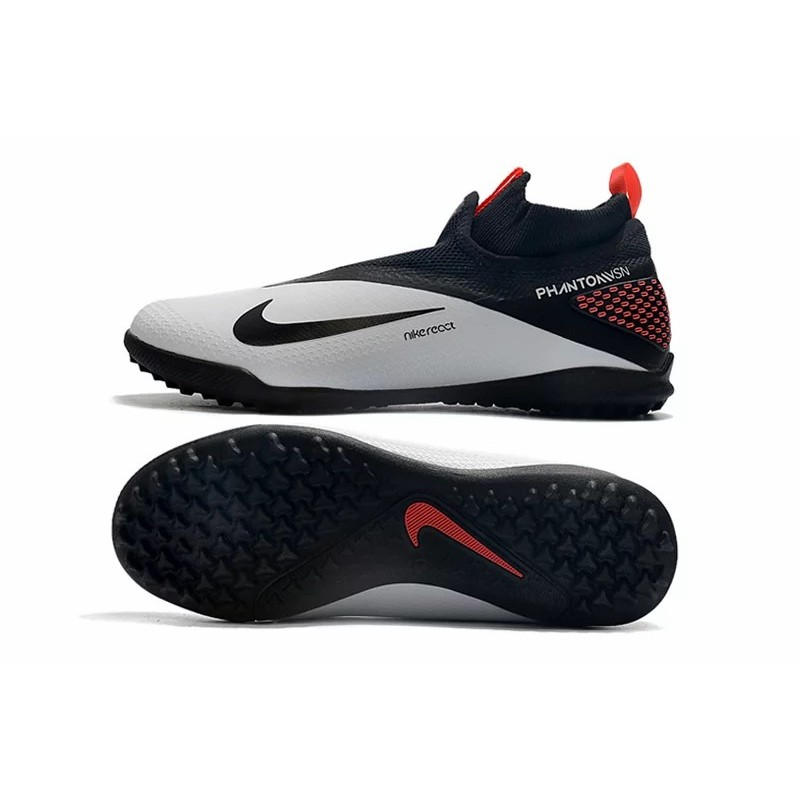 Botas de Fútbol Nike React Phantom Vision 2 Pro Dynamic Fit TF Blanco&Negro (#39~#45)