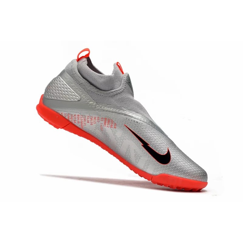 Botas de Fútbol Nike React Phantom Vision 2 Pro Dynamic Fit TF Gris&Plateado (#39~#45)