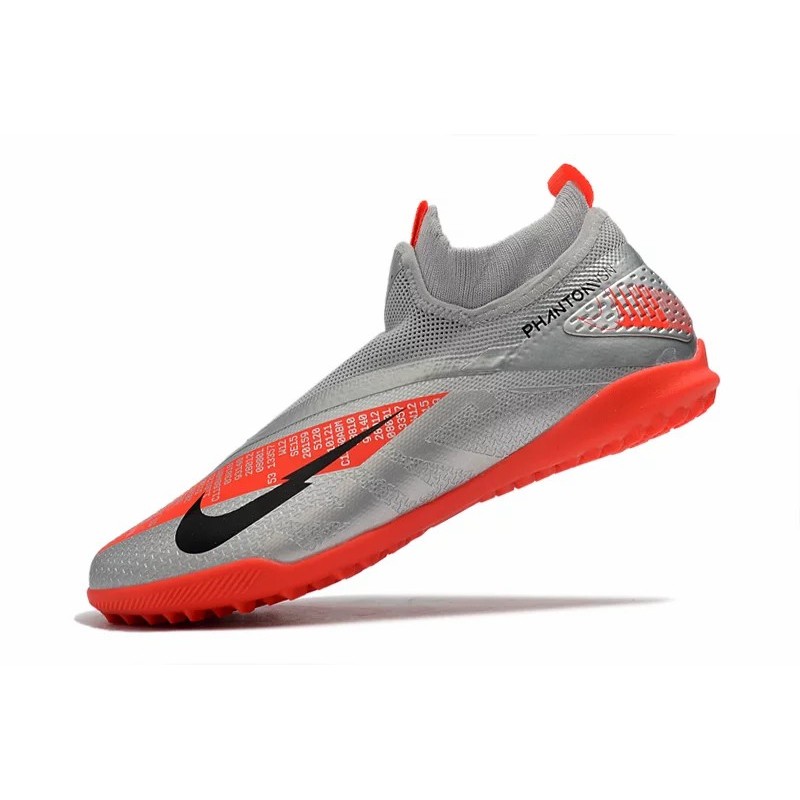 Botas de Fútbol Nike React Phantom Vision 2 Pro Dynamic Fit TF Gris&Plateado (#39~#45)