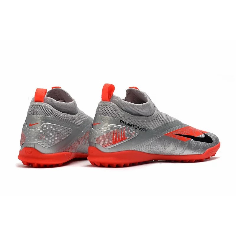Botas de Fútbol Nike React Phantom Vision 2 Pro Dynamic Fit TF Gris&Plateado (#39~#45)