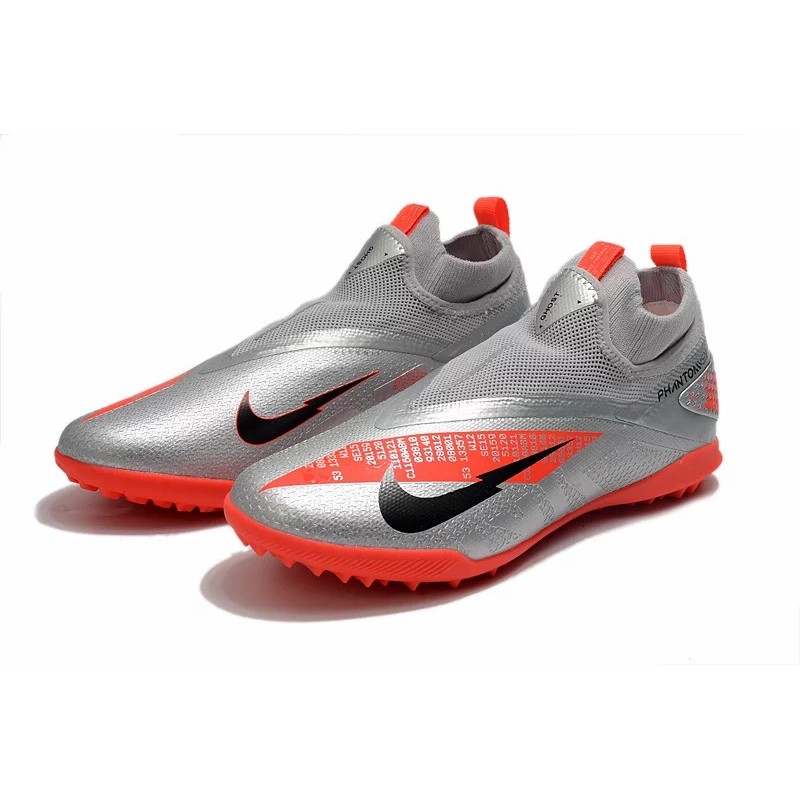 Botas de Fútbol Nike React Phantom Vision 2 Pro Dynamic Fit TF Gris&Plateado (#39~#45)