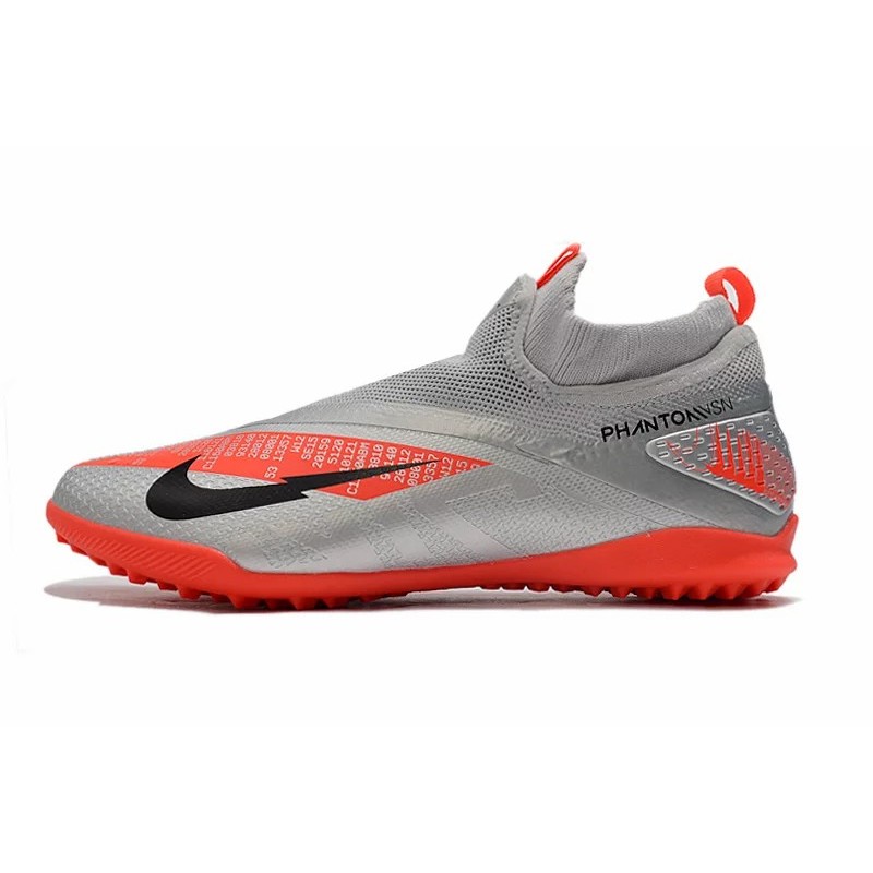 Botas de Fútbol Nike React Phantom Vision 2 Pro Dynamic Fit TF Gris&Plateado (#39~#45)