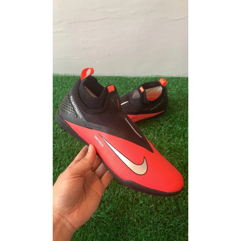 Botas de Fútbol Nike React Phantom Vision 2 Pro DF TF Rojo&Negro (#39~#45)