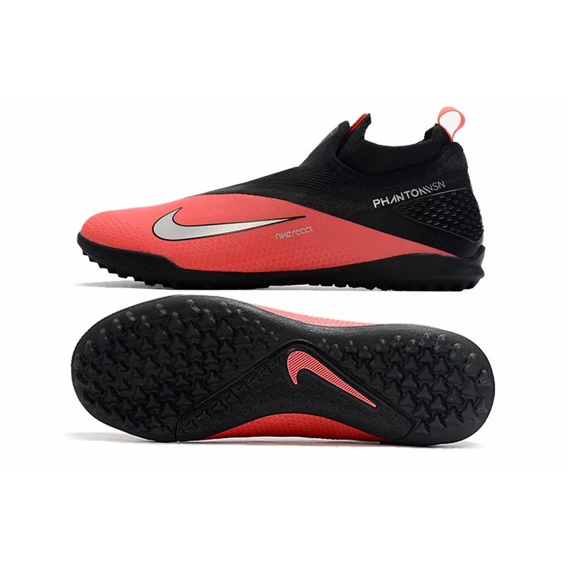 Botas de Fútbol Nike React Phantom Vision 2 Pro DF TF Rojo&Negro (#39~#45)