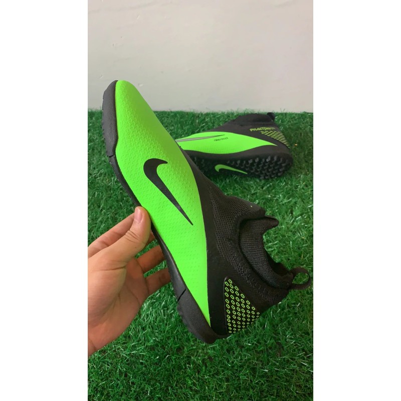 Botas de Fútbol Nike React Phantom Vision 2 Pro DF TF Verde Fluorescente&Negro (#39~#45)