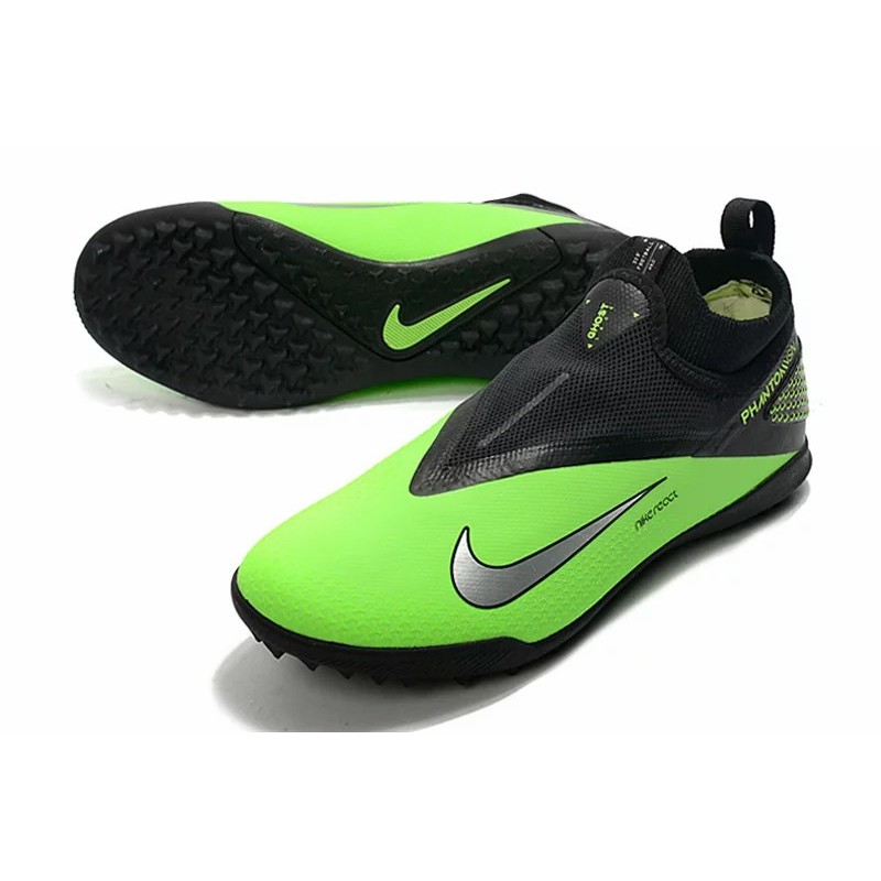 Botas de Fútbol Nike React Phantom Vision 2 Pro DF TF Verde Fluorescente&Negro (#39~#45)