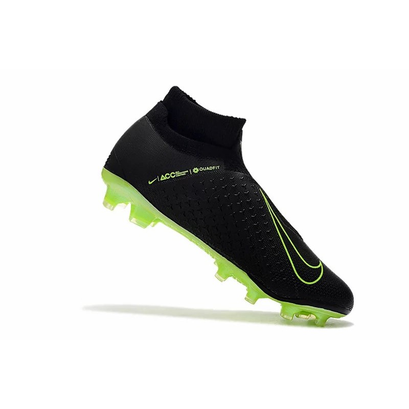 Botas de Fútbol Nike Phantom Vision Elite DF FG Negro&Verde Fluorescente (#39~#45)