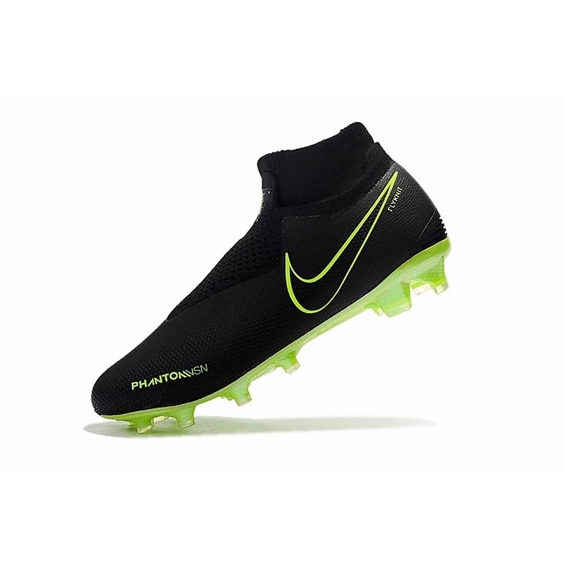 Botas de Fútbol Nike Phantom Vision Elite DF FG Negro&Verde Fluorescente (#39~#45)