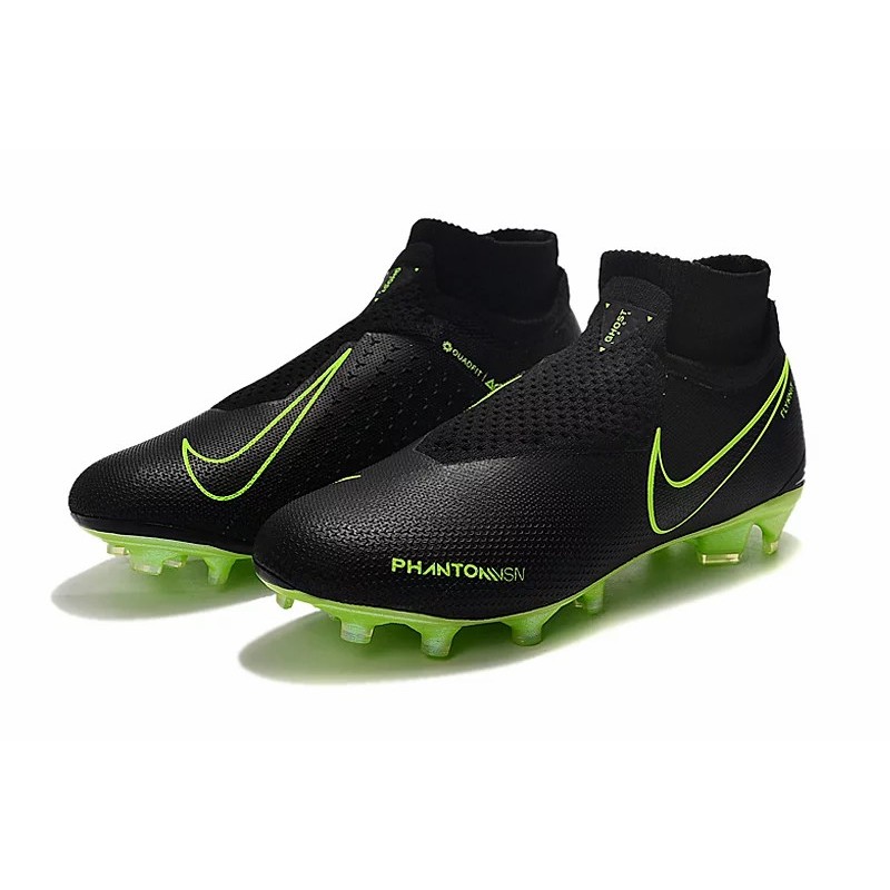 Botas de Fútbol Nike Phantom Vision Elite DF FG Negro&Verde Fluorescente (#39~#45)