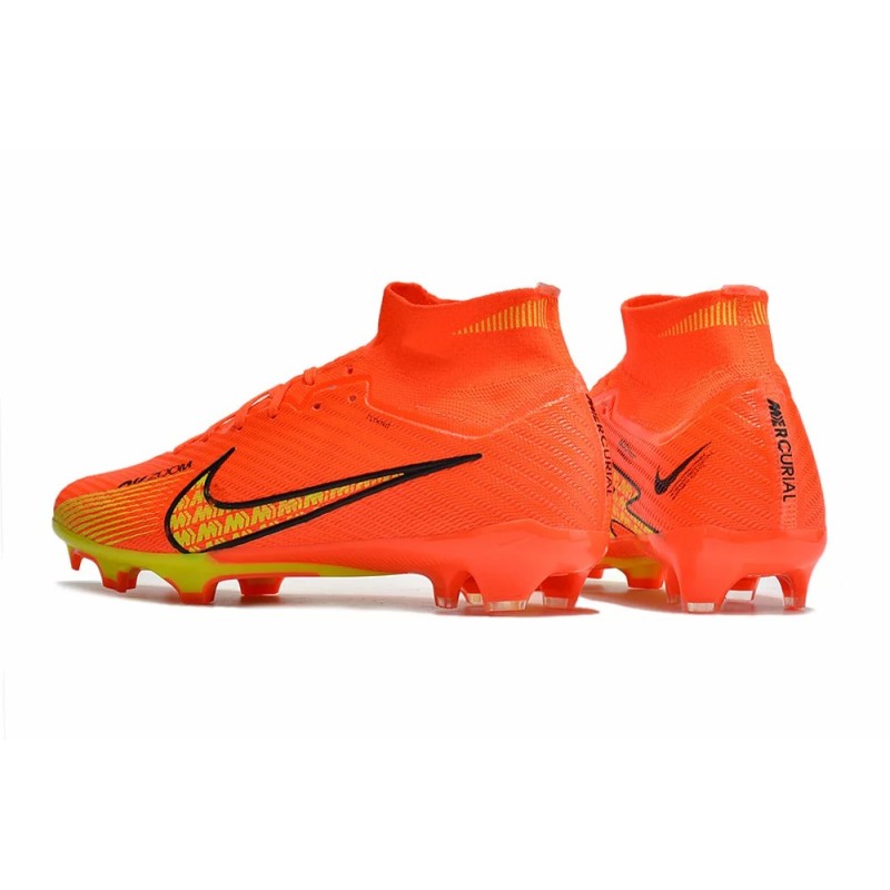Botas de Fútbol Nike Air Zoom Mercurial Superfly IX Elite FG High Top Rojo Naranja (#39~#45)
