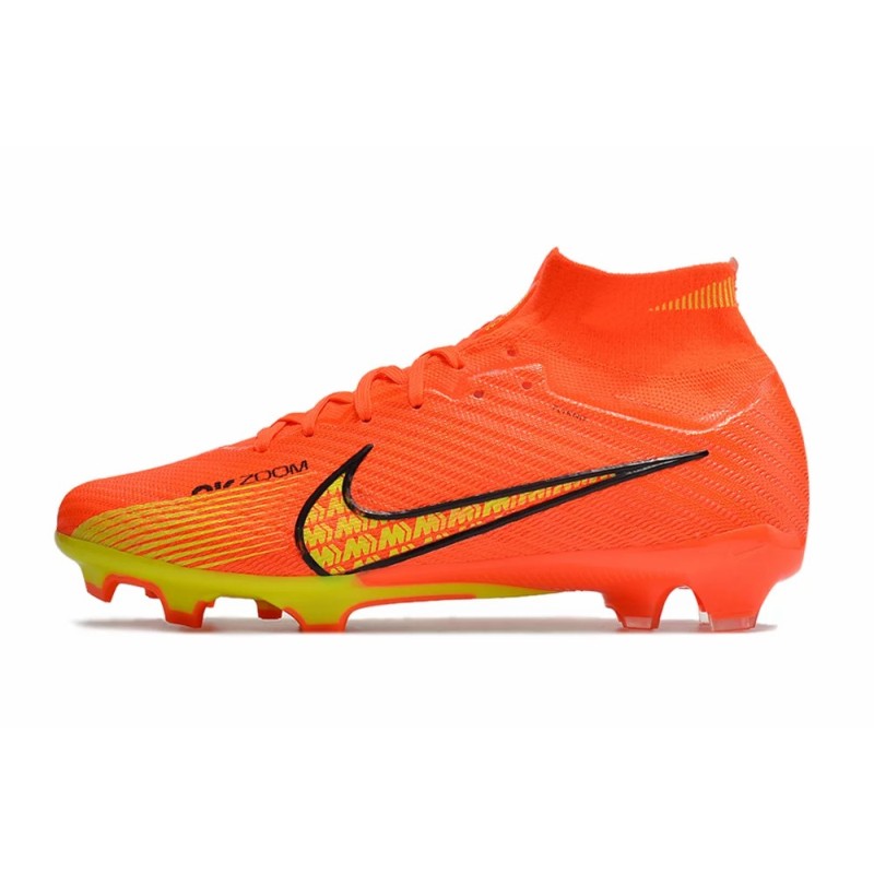 Botas de Fútbol Nike Air Zoom Mercurial Superfly IX Elite FG High Top Rojo Naranja (#39~#45)