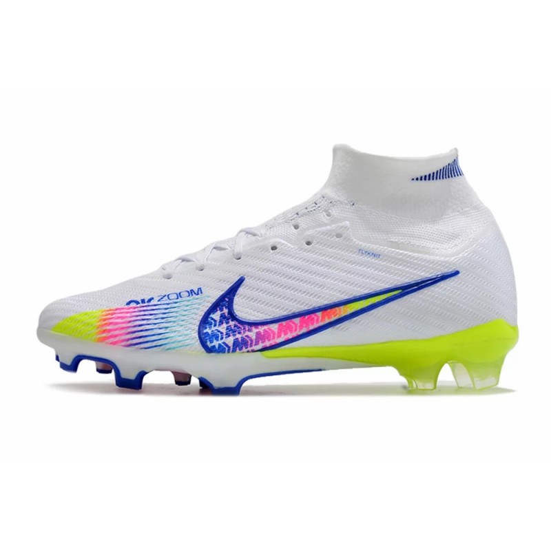 Botas de Fútbol Nike Air Zoom Mercurial Superfly IX Elite FG Blanco&Azul (#39~#45)