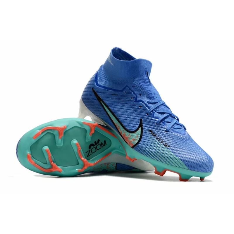 Botas de Fútbol Nike Air Zoom Mercurial Superfly IX Elite FG High Top Azul (#39~#45)