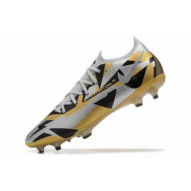Botas de Fútbol Nike Phantom GT Elite FG Gris&Dorado (#39~#45)
