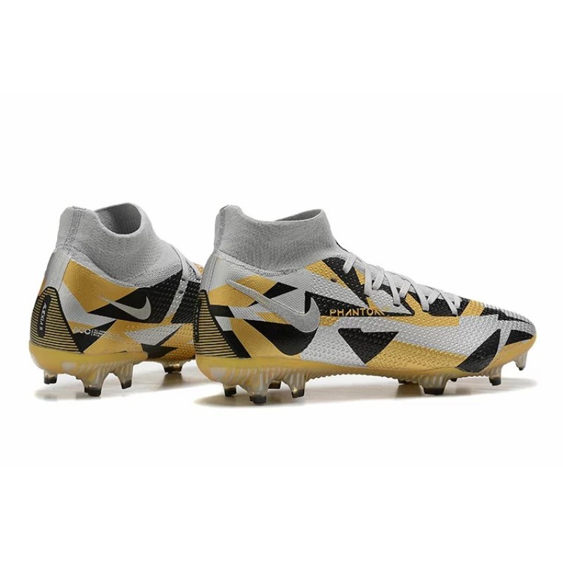 Botas de Fútbol Nike Phantom GT Elite DF FG High Top Grsi&Dorado (#39~#45)