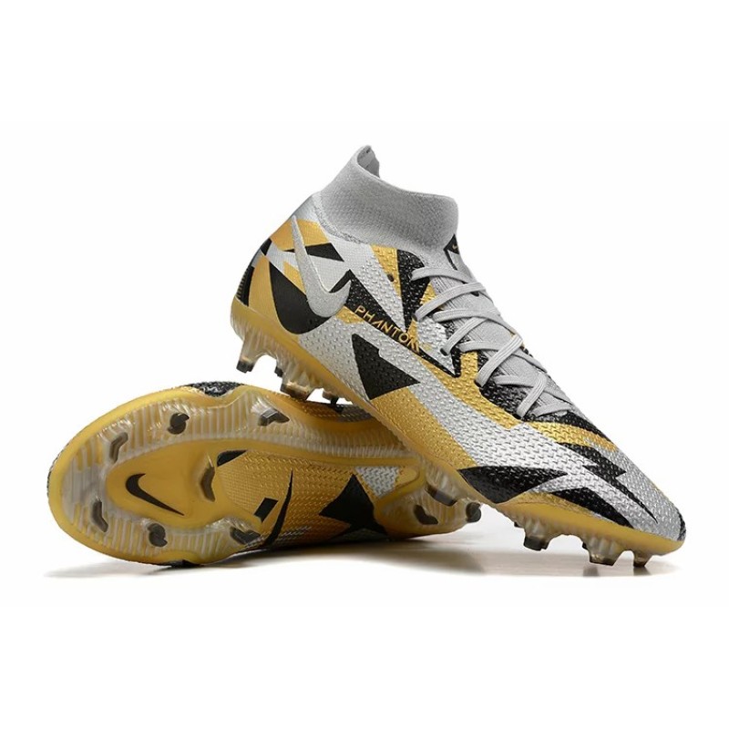 Botas de Fútbol Nike Phantom GT Elite DF FG High Top Grsi&Dorado (#39~#45)