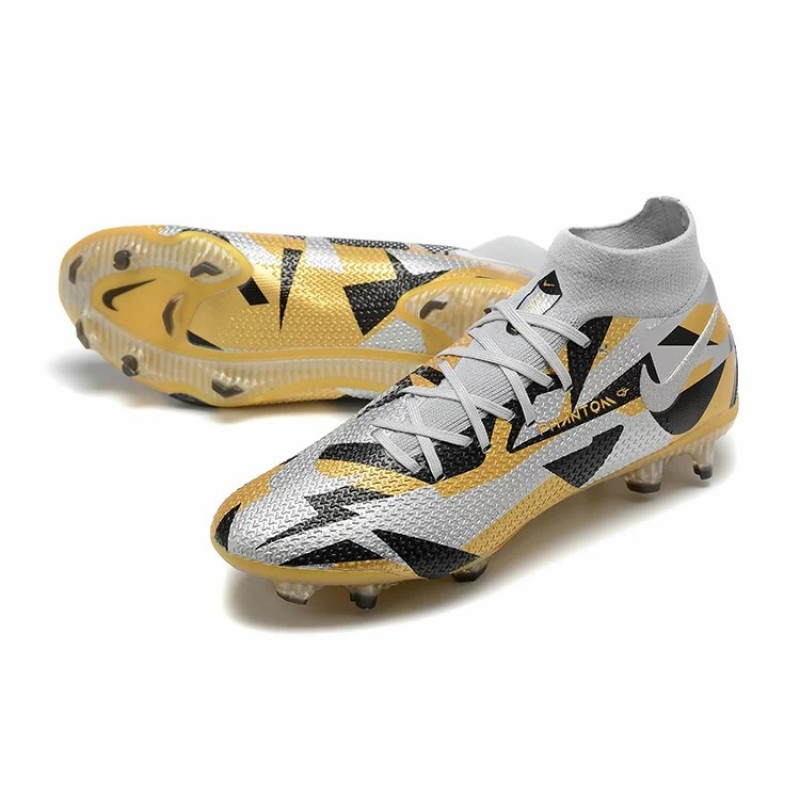 Botas de Fútbol Nike Phantom GT Elite DF FG High Top Grsi&Dorado (#39~#45)
