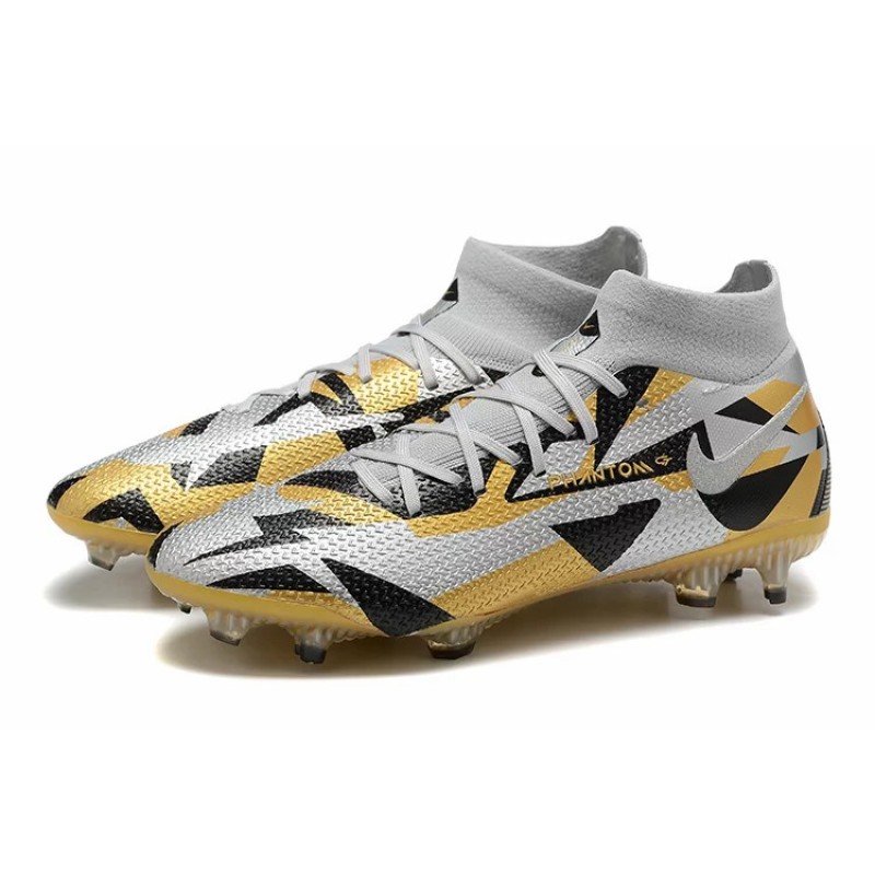 Botas de Fútbol Nike Phantom GT Elite DF FG High Top Grsi&Dorado (#39~#45)