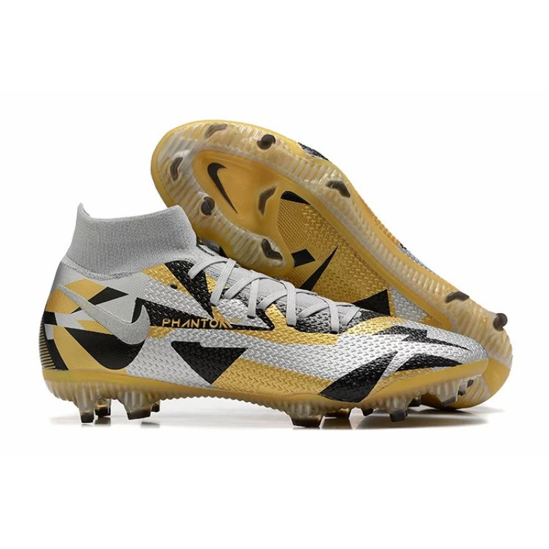Botas de Fútbol Nike Phantom GT Elite DF FG High Top Grsi&Dorado (#39~#45)