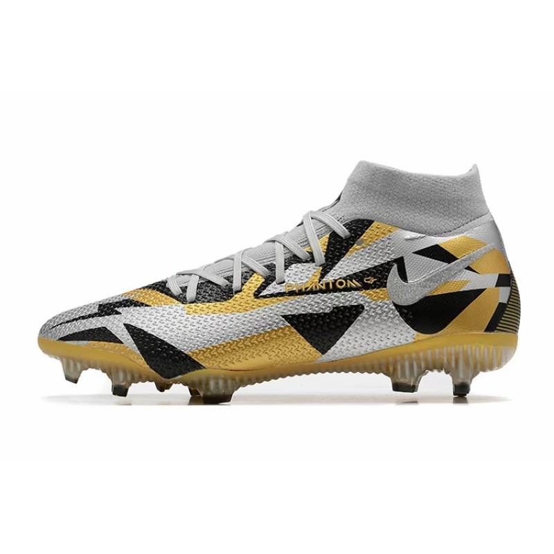 Botas de Fútbol Nike Phantom GT Elite DF FG High Top Grsi&Dorado (#39~#45)