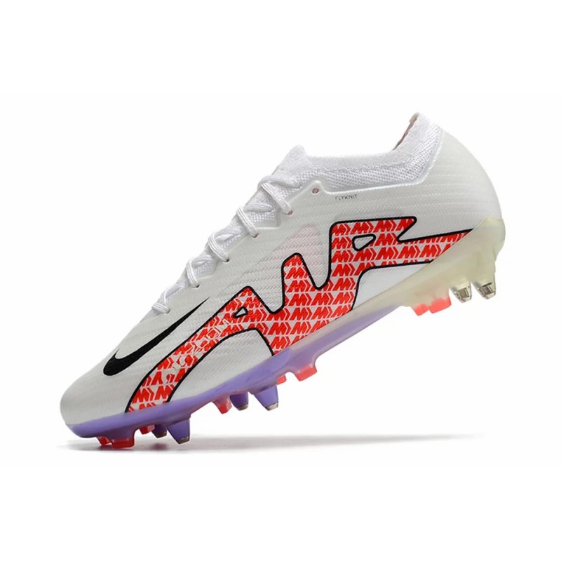 Botas de Fútbol Nike Air Zoom Mercurial Vapor XV Elite SG Blanco / Rojo Oscuro / Verde Fluorescente / Amarillo / Azul (#39~#45)