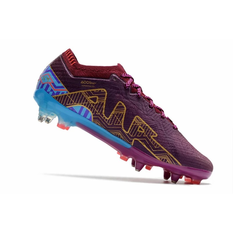 Botas de Fútbol Nike Air Zoom Mercurial Vapor XV Elite SG Blanco / Rojo Oscuro / Verde Fluorescente / Amarillo / Azul (#39~#45)