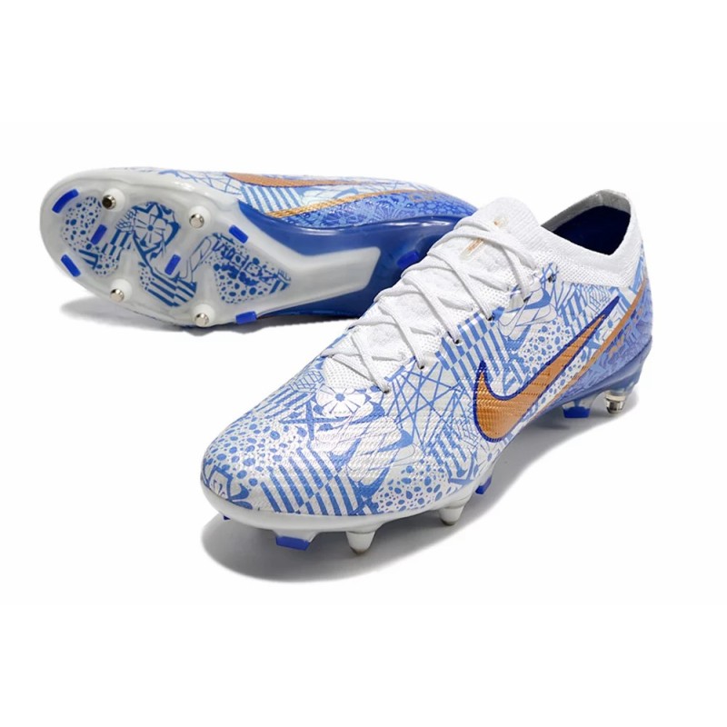 Botas de Fútbol Nike Air Zoom Mercurial Vapor XV Elite SG Blanco / Rojo Oscuro / Verde Fluorescente / Amarillo / Azul (#39~#45)