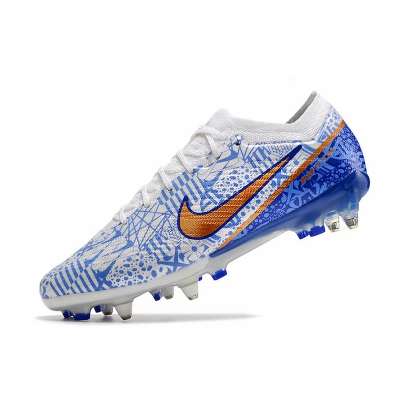Botas de Fútbol Nike Air Zoom Mercurial Vapor XV Elite SG Blanco / Rojo Oscuro / Verde Fluorescente / Amarillo / Azul (#39~#45)